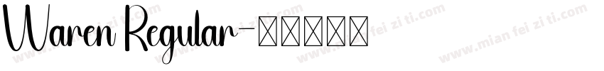 Waren Regular字体转换